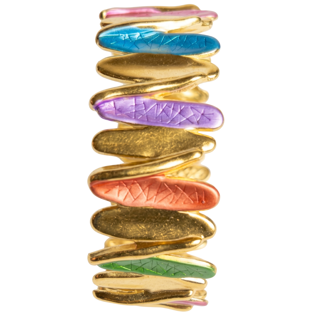 Bracelet Ondelya émaillé à ondulations graphiques – Image 4