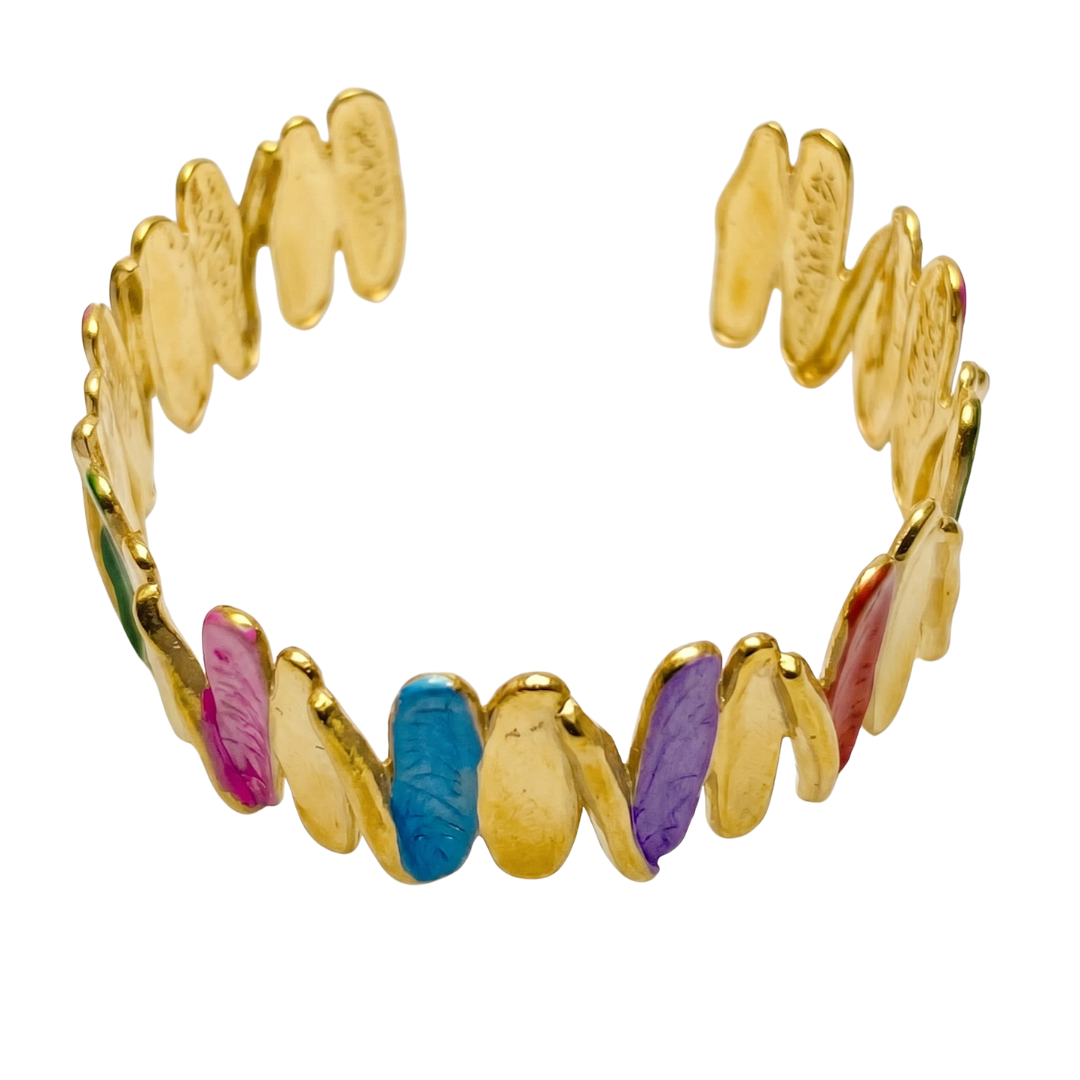 Bracelet Ondelya émaillé à ondulations graphiques – Image 5