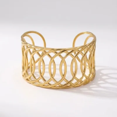 bracelet manchette dorée Maroc