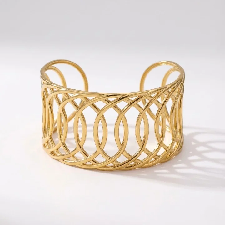 bracelet manchette dorée Maroc