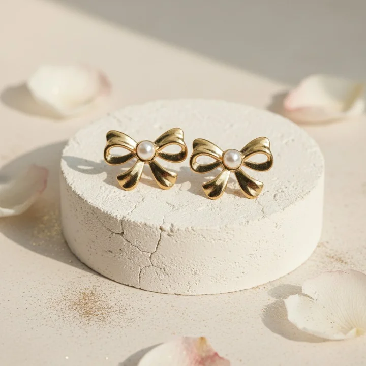 Nœud d'Amour – La Romance Irrésistible Perle & Or – Image 3