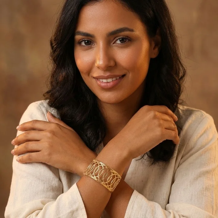 Bracelet Manchette Olympe – Le Design Ajouré Magistral – Image 4