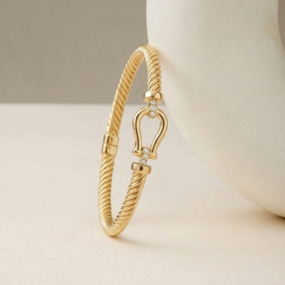 Bracelet Jonc Torsadé "Héritage" – Acier Inoxydable 316L