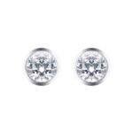 Silver & Diamond 0.10ct Besel Stud Earrings