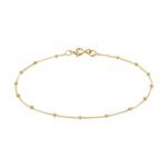 9ct Yellow Gold Beaded Chain Bracelet