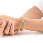 18ct Yellow Gold Panorama Pave 0.23cttw Diamond Bracelet – Image 2