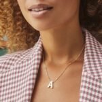 Letter A Pendant Necklace in Gold – Image 2