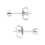 Silver & Diamond 0.10ct Besel Stud Earrings – Image 2