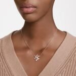 Volta Rose Gold Plated Cubic Zirconia Bow Pendant – Image 2