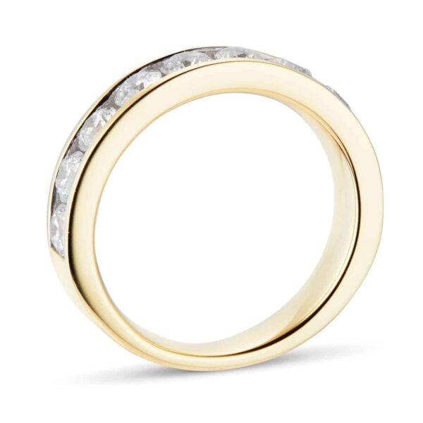 18ct Yellow Gold 1.50ct Brilliant Cut Goldsmiths Brightest Diamond Eternity Ring – Image 3