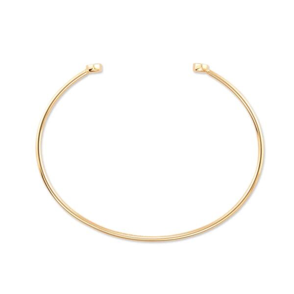 Marisa 14k Yellow Gold Cuff Bracelet in White Diamond – Image 3