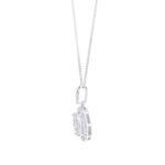 9ct White Gold 0.25ct Diamond Oval Cluster Pendant – Image 2