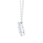 Snowflake Round 0.76cttw Diamond Cluster Necklace – Image 2
