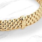 18ct Yellow Gold Panorama Pave 0.23cttw Diamond Bracelet – Image 4