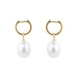 Kiki Classics 18ct Yellow Gold, Pearl Drops With 0.13cttw Diamond Hoop – Image 4