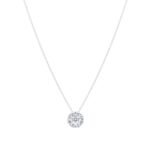 Snowflake Round 0.76cttw Diamond Cluster Necklace – Image 3