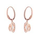 Sparkling Dance Rose Gold Plated Drop Earrings – Image 4