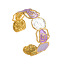 Bracelet Mosaïne émaillé à motifs spirales - Lavande