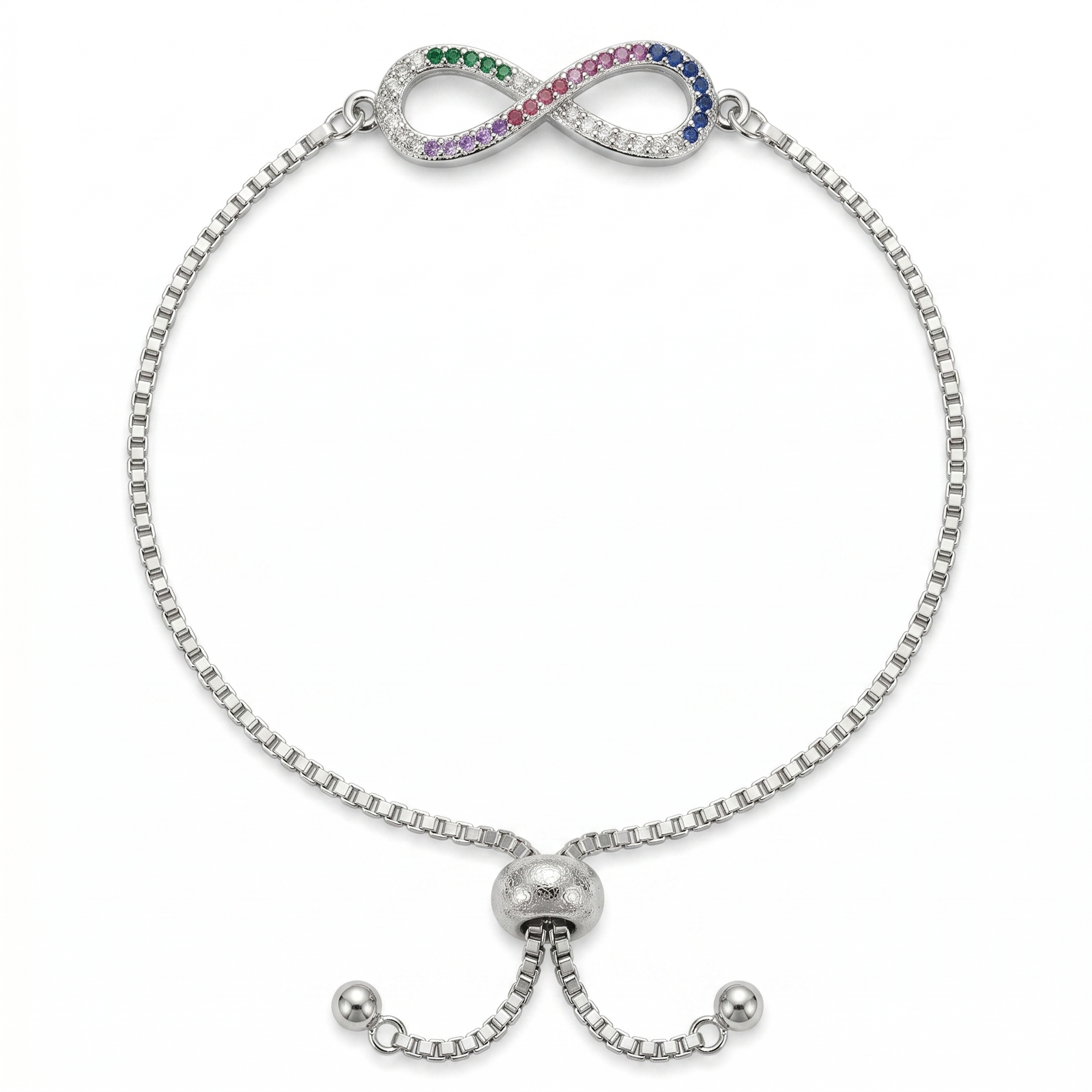 Bracelet Infinya à motif infini multicolore